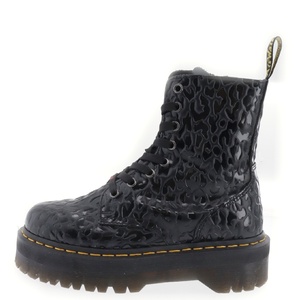 Dr.Martens ドクターマーチン ×X-girl JADON AW006 エックスガール 8ホールブーツ 総柄レザーレースアップ ブラック