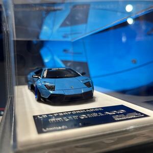 高級！絶版！1/43 LB PEFORMANCE murcielago ムルシエラゴ　ランボルギーニ　M.S. model Light Met Blueリバティーウォークliberty walk