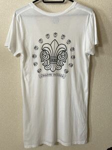 クロムハーツ BS フレア ワンピース Vネック Tシャツ サイズM 白 CHROME HEARTS BS FLEUR one piece V-neck T-SHIRT チュニック 半袖