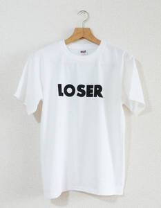 Sub Pop 【新品】Loser T-シャツ(Mサイズ) Nirvanaオルタナ Wh グランジ Beck Sonic Youth 90s シルクスクリーンプリント