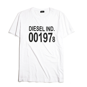 【新品本物 EU購入】DIESEL ディーゼル■ Number Graphic Tee ■ ホワイト / S ■スリムフィット グラフィック ロゴT タイト Tシャツ SASA