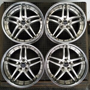 管理番号：Ｓ6-142【4本価格】【17x7J 5x100 ET+38 ハブ73】PIAA ROZZA・プリウス レガシィ等・直接引取可能・下取り可能