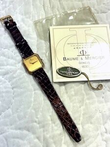 ★BAUME&MERCIER★ボーム＆メルシエ ジェネーヴ/38260/K18/2針/手巻き式腕時計/ゴールド文字盤