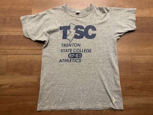 5段 80s Champion TSC 染み込み トリコ tee tシャツ チャンピオン ペンキXL 霜降りビンテージ