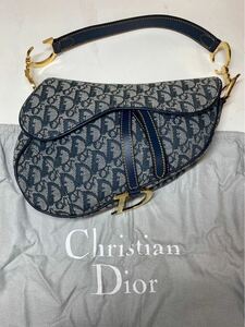 Christian Dior トロッター サドルバック ショルダーバッグ ハンドバッグ ワンショルダー バッグ キャンバス 斜め掛け GK金具