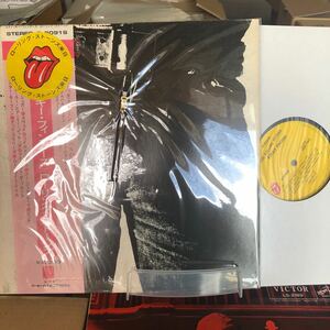 即決送無　来日シール帯　Rolling Stones 名盤　sticky fingers 盤、ジャケット　綺麗　帯表綺麗