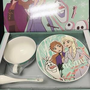 即決 新品★アナと雪の女王2 ティーカップ3点セット アナ＆エルサ＆オラフ 陶器★送料710円～