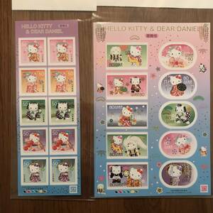 23K046 1 未使用 切手 HELLO KITTY＆DEAR DANIEL 歌舞伎 キティ 50円・80円切手 