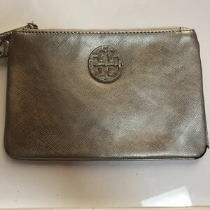 TORY BURCH ポーチ　シルバー　トリーバーチ　レディース　中古　ブランド