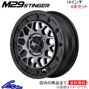 MID ナイトロパワー M29スティンガー 4本 ホイール スペーシア【14×4.5J 4-100 INSET45 セミグロス】MK32/MK42 NITRO POWER M29 STINGER