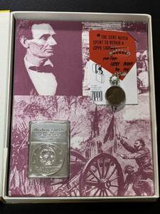 zippo Abraham Lincoln 限定数 3000個 エイブラハム リンカーン 年代物 1994年製 コイン インゴット シリアルナンバー 1464/3000