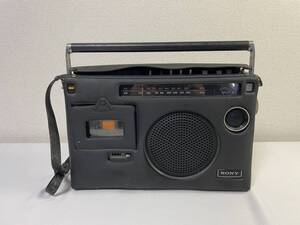 SONY ソニー CF-1980 カセットコーダー FM/AMラジオ ★希少カバー付き！当時物 昭和 動作未確認の為ジャンクにて