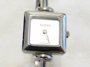 グッチ 時計 ■ 1900L レディース ウォッチ クォーツ ステンレス スクエア シルバー文字盤 GUCCI □6J