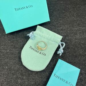 TIFFANY & Co ティファニー リング 12号 750 シルバー 925 コンビ アクセサリー 箱付き 3.5g 240702 ◎インボイス対応可◎