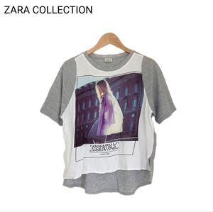 ZARA　Tシャツ　グラフィックプリント　レディース　ポルトガル製　28サイズ