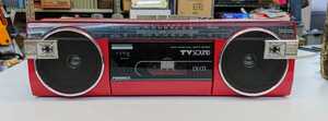 Y73◎ジャンク品◎HITACHI TV/FM/AM ステレオカセットレコーダー TRK-LXO3