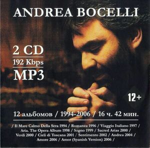 【MP3-CD】 Andrea Bocelli アンドレア・ボチェッリ 2CD 12アルバム 176曲収録