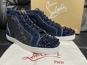 新品未使用♪ Christian Louboutin Louis Flat Strass Mix 43 スワロフスキー 定価45万円★