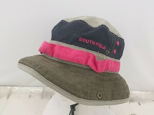 ◇ SOUTH FIELD サウスフィールド トレッキング 帽子 ネイビー系 グリーン系 ピンク サイズ58cm メンズ E
