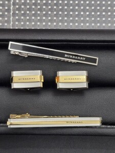 T★1円スタート★　BURBERRY　 バーバリー　タイピン　 カフス　セット