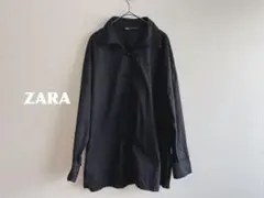 ZARA  オーバーサイズチャイナボタンシャツブラウス　m62