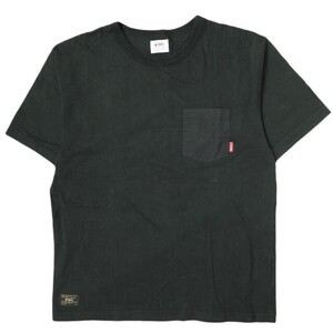 WTAPS ダブルタップス 17SS 日本製 DESIGN SS:POCKET/TEE.COTTON リップストップポケットTシャツ 171ATDT-CSM01S M BLACK 半袖 g18267