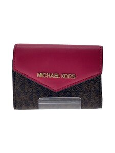 MICHAEL KORS◆JET SET TRAVEL KEY CASE/キーケース/レザー/BRW/メンズ/35S2GTVD5B