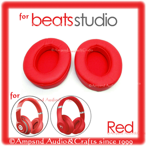 送料無料◆ビーツ studioイヤーパッド◆赤/レッド◆Studio2 Studio3 V2 B0500 B0501◆Beats イヤークッション ヘッドホン イヤパッド 交換