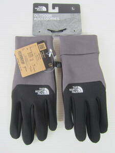 新品◆ノースフェイスTHE NORTH FACEトレッキング グローブ L Etip Glove 黒グレー 保温 タッチパネル対応 アウトドア登山キャンプ /M