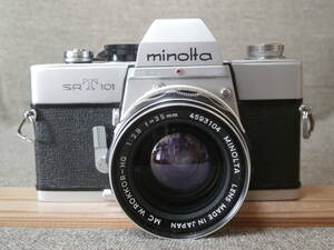 minolta SRT 101 MC W. ROKKOR-HG 1:2.8 f=35mm レンズ付き　動作確認済み