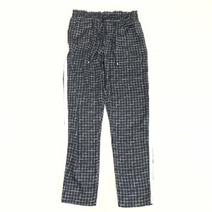 美品 HOME UNITED ARROWS ユナイテッドアローズ サテン イージーパンツ 38(M) ブラック フランス製 ルームウェア 部屋着 リラックスパンツ