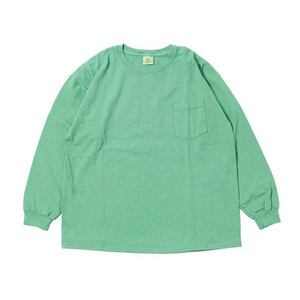 Mサイズ アップルグリーン グッドウェア tシャツ ロング GOOD WEAR L/S POCKET TEE ヘビーウェイトTEE MADE IN U.S.A