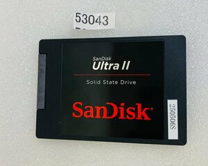 SANDISK ULTRAⅡSSD480GB SATA 2.5 インチ SSD480GB 7MM 中古 動作確認済 使用時間 3046時間