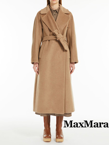 【新春特別価格！】 マックスマーラ　Max Mara　アルパカ モヘア混ガウンコート　キャメル　36サイズ　【送料無料】