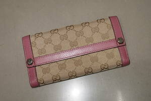 ▲▽GUCCI　グッチ 153211 GGキャンバス 二つ折り長財布△▼