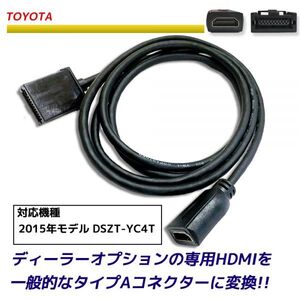 HDMI 変換ケーブル トヨタ 2015年モデル DSZT-YC4T タイプE を タイプA に 接続 配線 カーナビ コード アダプター ディーラーオプション