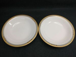 Noritake BONE CHINA ノリタケ　ボーン　チャイナ　2枚セット　食器　アンティーク (22_50324_8)