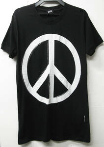 D＆G DOLCE&GABBANA ドルチェ＆ガッバーナ ピースマーク プリント Tシャツ 黒 S 正規品 （ D＆G DOLCE&GABBANA PEACE MARK Tee S