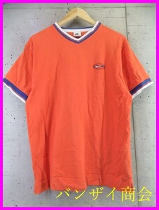 【送料300円可】3060b3◆90sヴィンテージ◆NIKE ナイキ Swoosh 半袖Tシャツ S/カットソー/ジャージ/ポロシャツ/ジャケット/オールド/古着