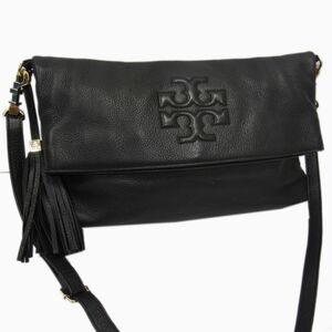 ◇TORYBURCH 3wey レザーショルダーバッグ クラッチバッグ ブラック ロゴマーク トリーバーチ レディース 1円スタート