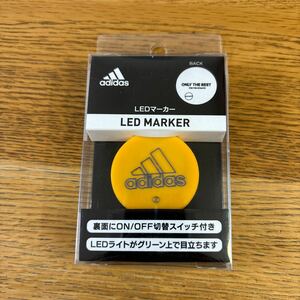 アディダス×テーラーメイド ゴルフボールマーカー　LED イエロー系　コース未使用品　送料込