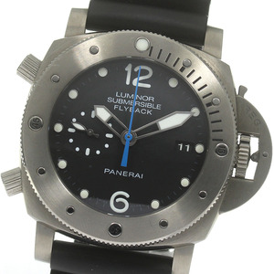 パネライ PANERAI PAM00614 ルミノール サブマーシブル 1950 3デイズ クロノフライバック チタニオ 自動巻き メンズ 箱・保証書付き_837380