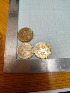 外国・香港／１０セント・ニッケル黄銅貨（1980年・特年）3枚まとめて　美品　外貨