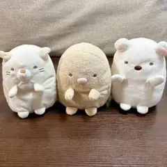 美品 すみっコぐらし ぬいぐるみ ねこ & とんかつ ＆ しろくま