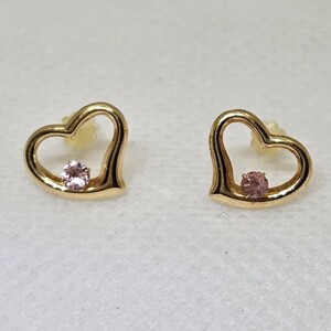 18K ピアス　ハートモチーフ　18K刻印有り ピアス アクセサリー