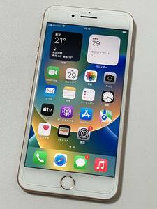 SIMフリー iPhone8 Plus 64GB Gold シムフリー アイフォン8 プラス ゴールド 金 docomo au softbank UQ 本体 SIMロックなし A1898 MQ9M2J/A