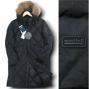 定5.2万 新品◆mont-bell◆撥水 保温 ROLLINS キルティング グースダウン ロングコート L ブラック◆モンベル アウトドア◆712 J1516d