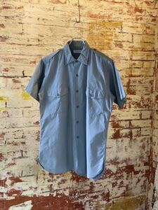 60s RUSSELL UNIFORM CO. WORK SHIRT ヴィンテージ ビンテージ ワークシャツ 半袖シャツ 半袖ワークシャツ アメカジ マチ付き 50s 送料無料