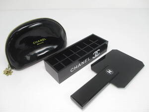 2411606-010 CHANEL シャネル ノベルティ? BEAUTE ポーチ/小物入れ/手鏡 ミラー 3点おまとめ