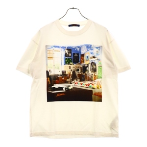 LOUIS VUITTON ルイヴィトン 23AW プリンテッドコットンクルーネック半袖Tシャツ RM232 NPG HPY80W ホワイト